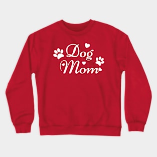 Dog Mom Paw Prints and Hearts Crewneck Sweatshirt